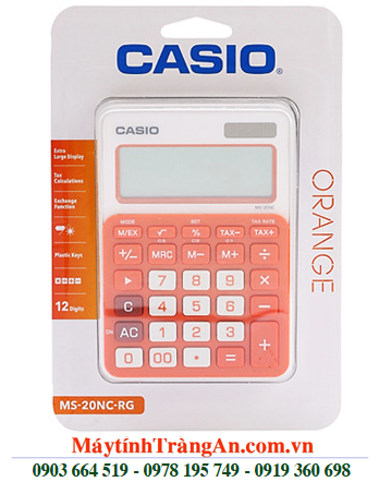 Casio MS-20NC-RG, Máy tính tiền Casio MS-20NC-RG loại 12 số Digits| CÒN HÀNG 
